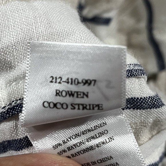 Womens Rails Rowen Linen Rayon Blend Button Pockets Jacket Coco Stripe Sz S - Picture 10 of 11